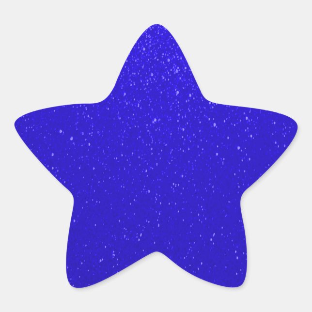 Soft Dark Blue Glitter Star Sticker (Front)