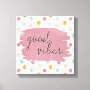 Soft Deco IV   Good Vibes Canvas Print