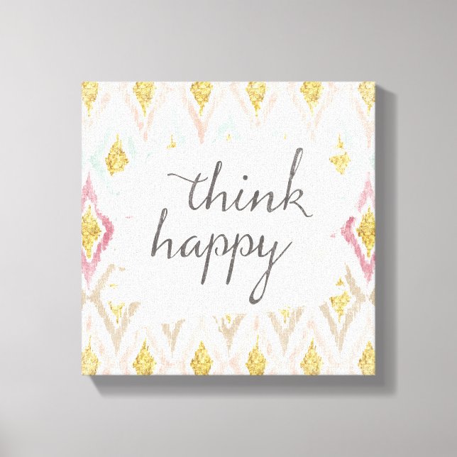 Soft Deco V | Think Happy Canvas Print (Front)