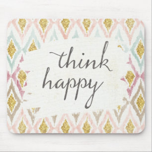 Soft Deco V Think Happy Mouse Mat