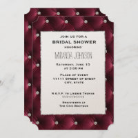 Soft Deep Burgundy Red Velvet Bridal Shower