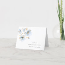 Soft Delicate Dusty Blue Gold Wildflowers Wedding