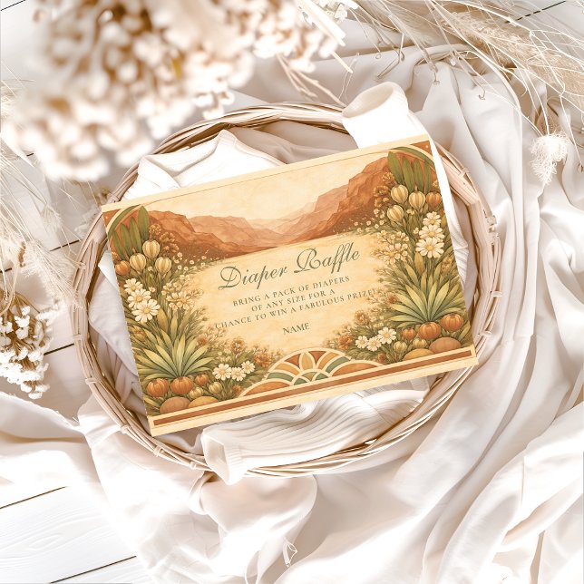 Soft Desert Wildflowers Diapper Raffle  Enclosure Card (Creator Uploaded)
