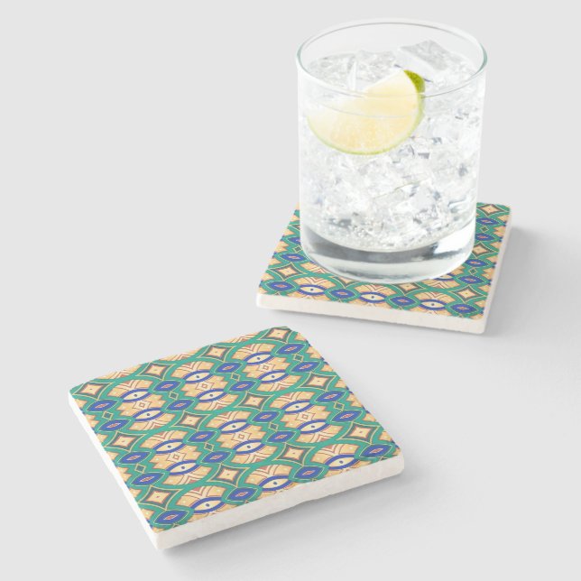 Soft Diamond & Oval Symmetry Stone Coaster (Side)