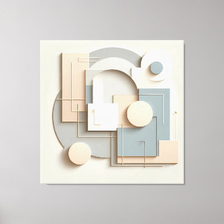 Soft Dimensional Arcs Canvas Print