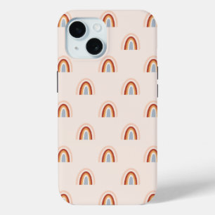 Soft Doodle Rainbow Pattern iPhone 15 Case