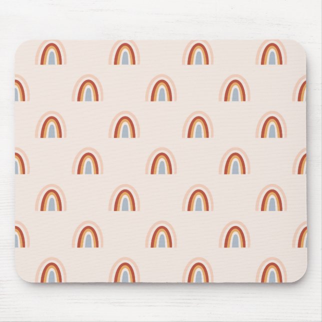 Soft Doodle Rainbow Pattern Mouse Mat (Front)