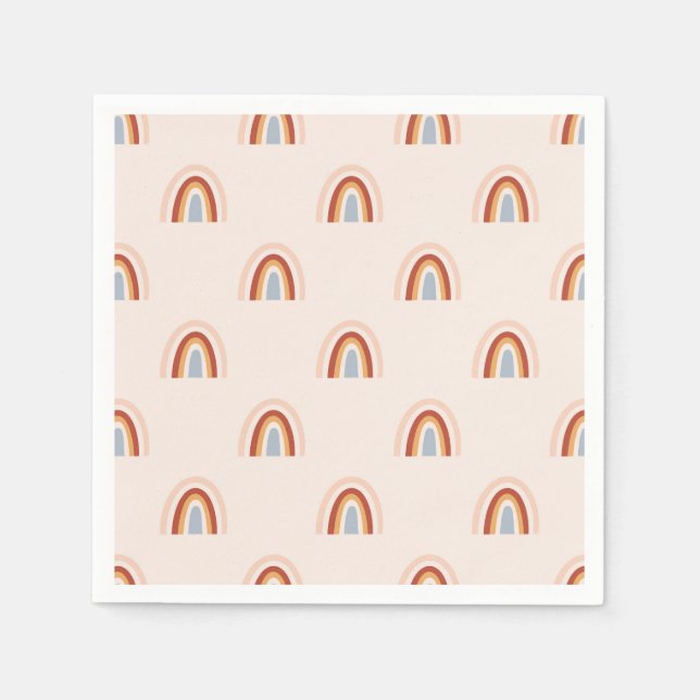 Soft Doodle Rainbow Pattern Napkin (Front)