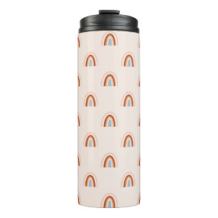Soft Doodle Rainbow Pattern Thermal Tumbler