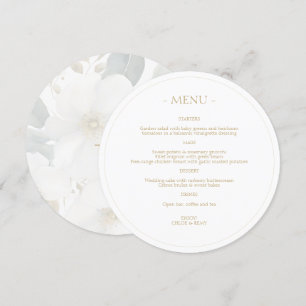 Soft Dreamy Floral Watercolor Wedding Menu