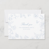 Soft Dusty Blue Chinoiserie Baby Shower