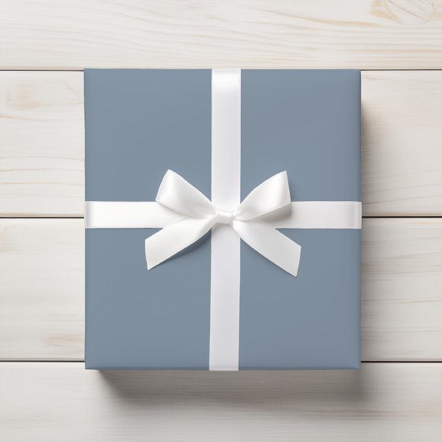 Soft Dusty Blue Serene Solid Wrapping Paper (Creator Uploaded)