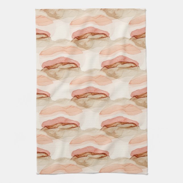 Soft Earthy Abstract (1) Tea Towel (Vertical)