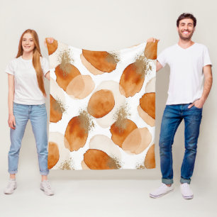 Soft Earthy Abstract (2) Fleece Blanket