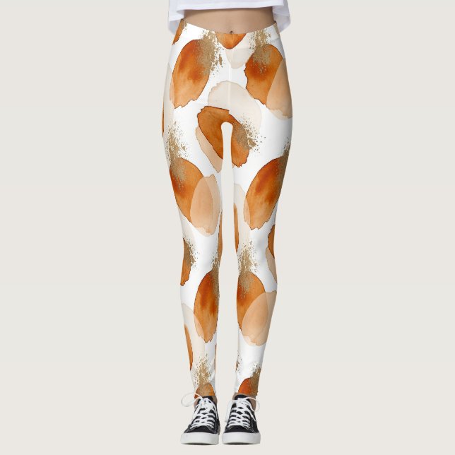 Soft Earthy Abstract (2) Leggings (Front)