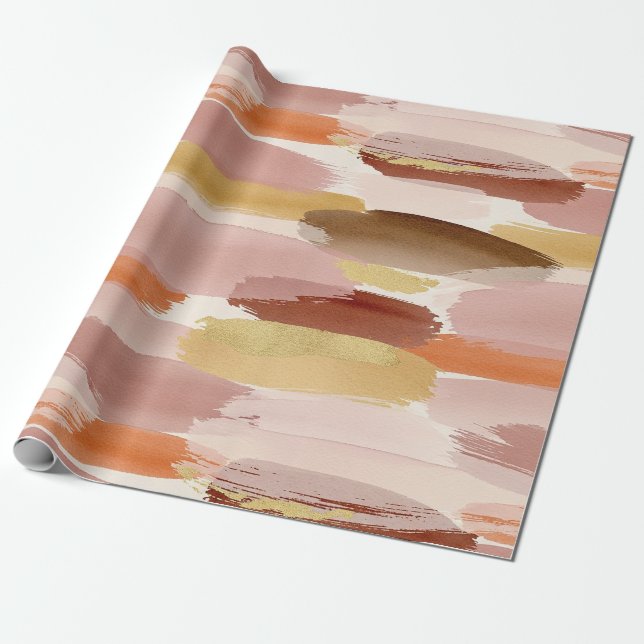 Soft Earthy Abstract (4) Wrapping Paper (Unrolled)