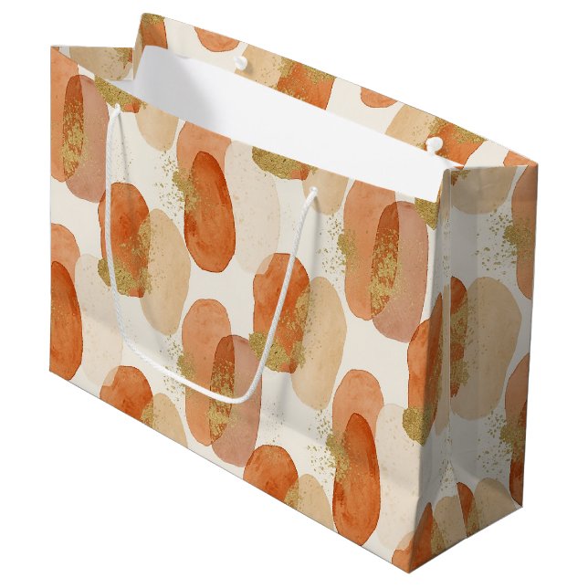 Soft Earthy Abstract (5) Large Gift Bag (Front Angled)
