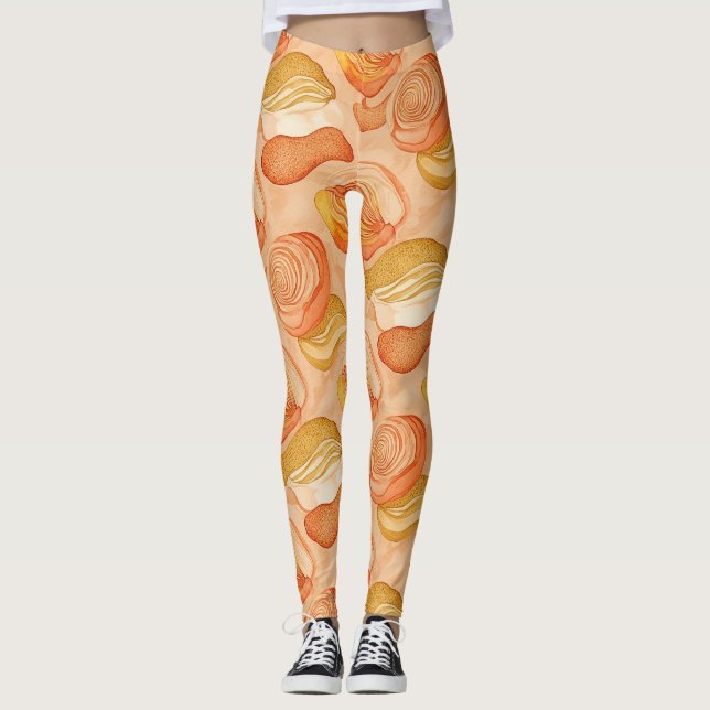 Soft Earthy Abstract (6) Leggings (Front)