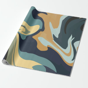 Soft Earthy Swirls in Calm Tones Wrapping Paper