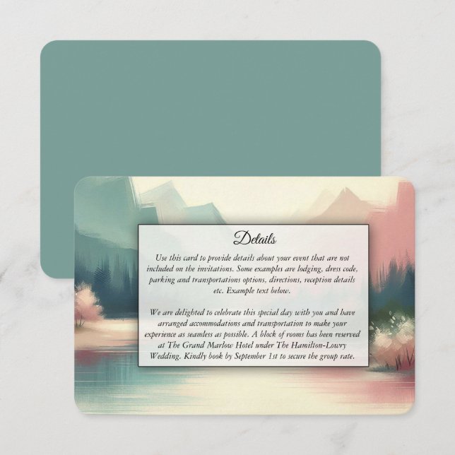 Soft Echoes of the Mountains Enclosure Card (Front/Back)