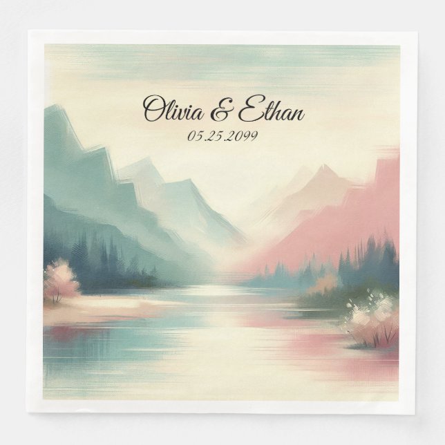 Soft Echoes of the Mountains Napkin (Front)