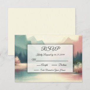 Soft Echoes of the Mountains RSVP Card
