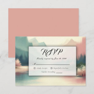 Soft Echoes of the Mountains RSVP Card
