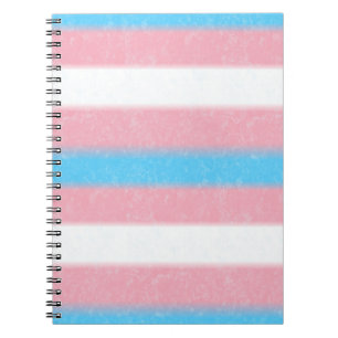 Soft-Edged Transgender Pride Flag Colours Stripes Notebook