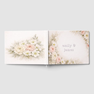 Soft Editorial Botanical Wedding Guest Book