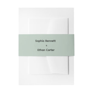 Soft Elegant Aesthetic Classic Minimal Wedding Invitation Belly Band