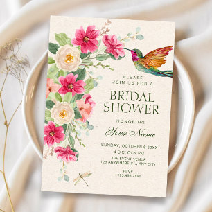 Soft elegant Floral Arrangement bridal shower Invitation
