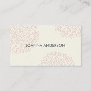 SOFT ELEGANT MINIMAL PINK FLORAL PERSONALIZED BUSINESS CARD