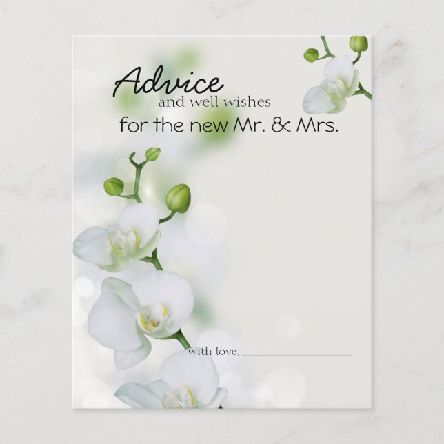 Soft Elegant Orchid Advice Card (Front)