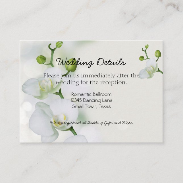 Soft Elegant Orchid Enclosure Card (Front)