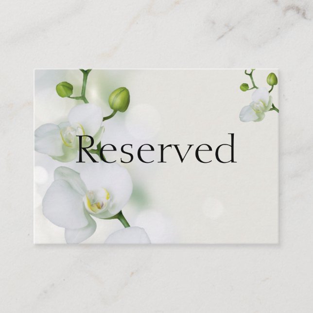 Soft Elegant Orchid Place Card (Front)
