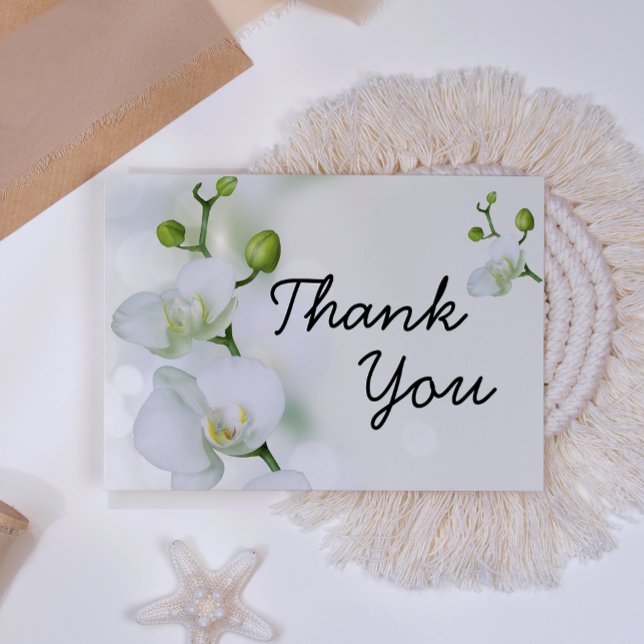 Soft Elegant Orchid Thank You Card (Creator Uploaded)