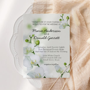 Soft Elegant Orchid Wedding Invitation