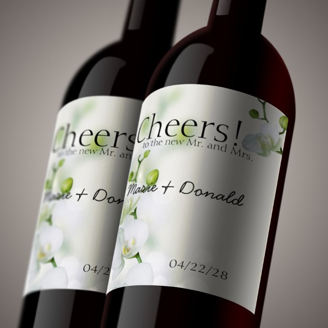 Soft Elegant Orchid Wine Label (Creator Uploaded)