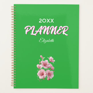 Soft Elegant Pink Floral Personalised Planner