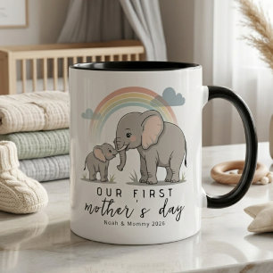 Soft Elephant Mom Baby First Mothers Day Calm Love Mug