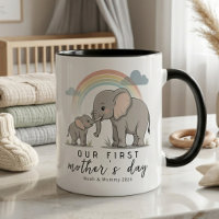 Soft Elephant Mum Baby First Mothers Day Calm Love