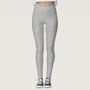 Soft Elevation Lines – White Base Leggings