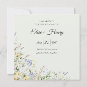 Soft English Garden Save the Date