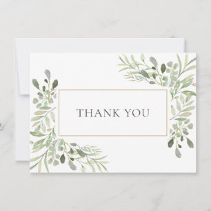 Soft Eucalyptus Greenery Wedding Thank You Card