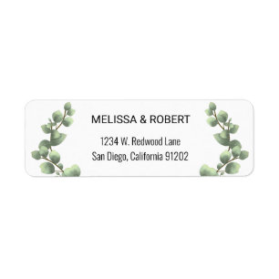Soft Eucalyptus Leaves Minimalist Budget Label
