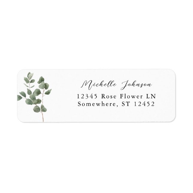 Soft Eucalyptus Return Address (Front)
