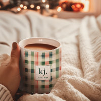 Soft Evergreen Gingham Monogram