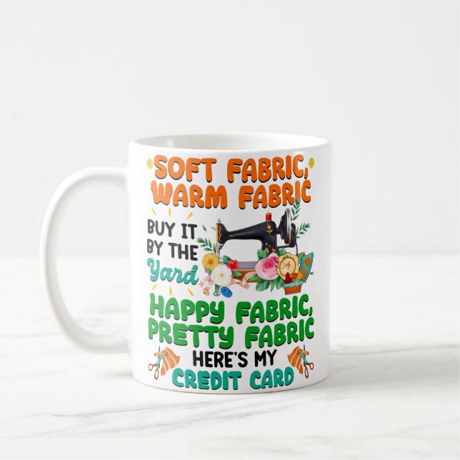 Soft Fabric Warm Fabric Buy It By The Yard Quiltin Coffee Mug (Left)