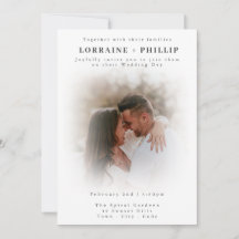 Soft Fade Romantic Full Photo Minimalist wedding