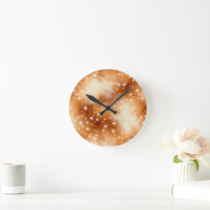 Soft Fawn Fur Cozy Woodland Round Clock